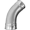 Us Duct US Duct Clamp Together 45 ° Elbow 1.0 CLR, 6" Diameter, Galvanized, 22 Gauge RESD0645.G22